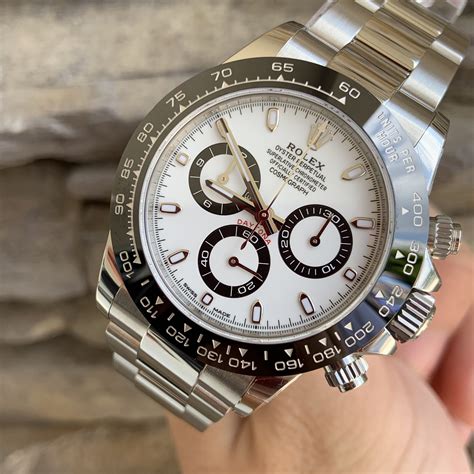 white vs black rolex|Rolex Cosmograph Daytona watch: 18 ct white gold .